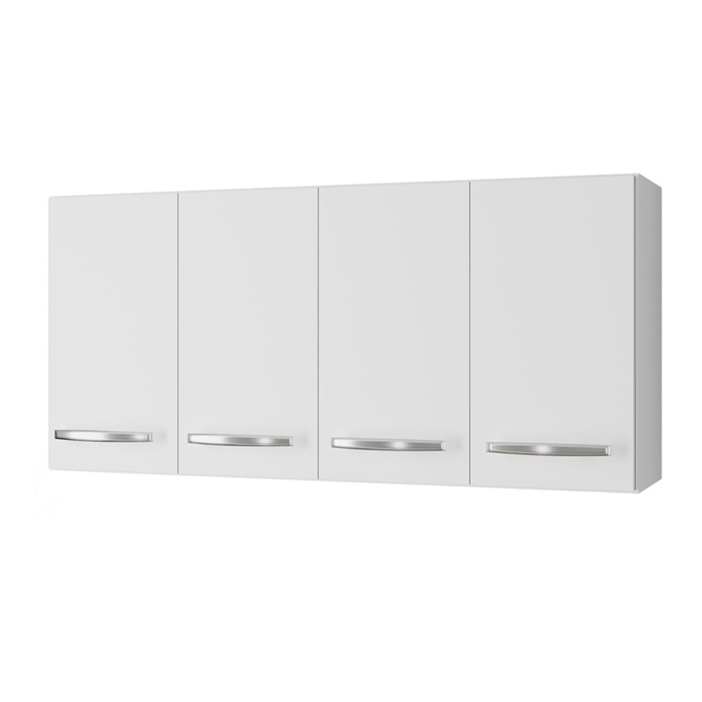 Ver imagem 1 de Armario Aereo 120 Cm 4p Mara Branco Mobbs