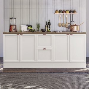 Kit Olívia 2 Balcões com Tampo Poliman Móveis