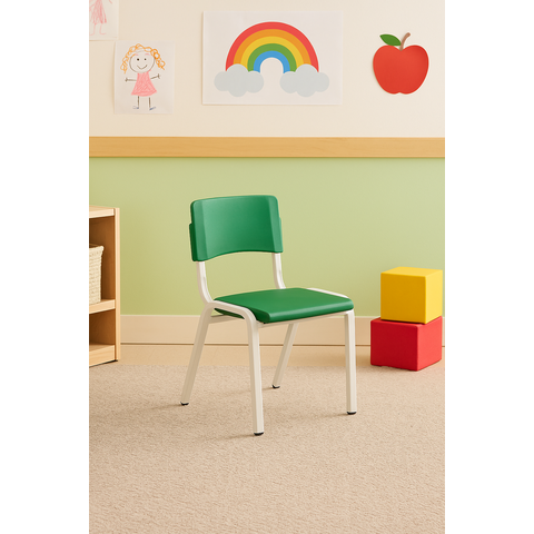 Cadeira Infantil Iso Verde Brinquedoteca Escolas Ecomhome