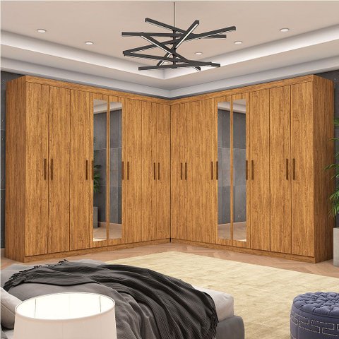 Closet Casal Duplo Rubi Premium 16 Portas Plus 8 Gavetas