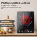 Ver imagem 3 de Vbgk Cooktop Elétrico 1800w, 9 Níveis, Controle de Toque e Timer (preto)