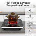 Ver imagem 4 de Vbgk Cooktop Elétrico 1800w, 9 Níveis, Controle de Toque e Timer (preto)