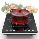 Ver imagem 1 de Vbgk Cooktop Elétrico 1800w, 9 Níveis, Controle de Toque e Timer (preto)