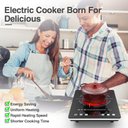 Ver imagem 2 de Vbgk Cooktop Elétrico 1800w, 9 Níveis, Controle de Toque e Timer (preto)