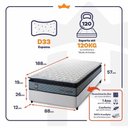 Ver imagem 4 de Cama Box Espuma Chicago Solteiro 88x188 Branco King House
