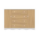 Ver imagem 7 de Cômoda Infantil 125cm 2 Portas e 4 Gavetas Realeza Multimóveis Mp4455 Branco/madeirado