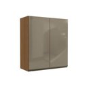 Ver imagem 1 de Armário de Cozinha Aéreo 80cm 2 Portas com Vidro G765 Maxxi Canela Kappesberg