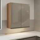 Ver imagem 1 de Armário Aéreo de Cozinha 80cm 2 Portas com Vidro Maxxi Kappesberg