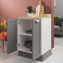 Ver imagem 4 de Balcão 2 Portas 60cm com Tampo Arizona CabeCasa MadeiraOriginals Cinza/Branco