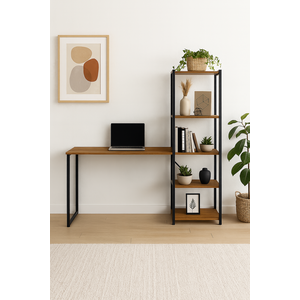Escrivaninha Torre Slim 5 Prateleiras Industrial