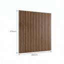 Ver imagem 2 de Painel para TV até 85 Polegadas de MDF 270cm x 260cm Marrom Imbuia