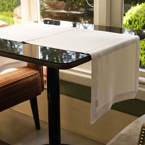 Trilho de Mesa Branco - Poliéster, 40x120cm