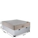 Ver imagem 3 de Cama Baú Casal Sintético + Colchão Casal Ortobom Airtech Molas SpringPocket (65x138x188) Branco