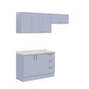 Ver imagem 3 de Cozinha Planejada 3 Peças com Tampo Marselha CabeCasa MadeiraOriginals Azul/Sereno