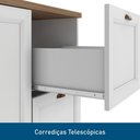 Ver imagem 4 de Cozinha Modulada Unna 5 Peças Torre Quente 2 Fornos e Balcão 120cm Branco com Tampo Mdp - Poliman