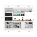 Ver imagem 6 de Cozinha Modulada Unna 5 Peças Torre Quente 2 Fornos e Balcão 120cm Branco com Tampo Mdp - Poliman