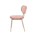 Ver imagem 3 de Cadeira de Jantar Melina Decorativa Rosa Claro Design Moderno