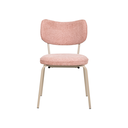 Ver imagem 2 de Cadeira de Jantar Melina Decorativa Rosa Claro Design Moderno