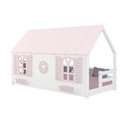 Ver imagem 2 de Cama Montessoriano Casinha Bela com Coração - Madeira Maciça Branco/Rosa | Housin