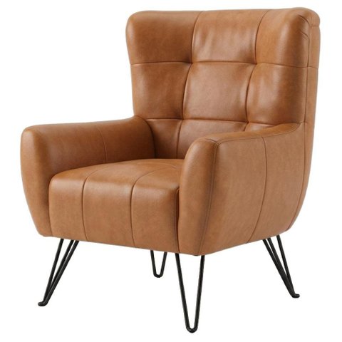 Poltrona Decorativa Malta Pes Ferro Courino Tcs 727 Moll