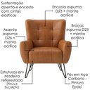 Ver mais imagens de Poltrona Decorativa Malta Pes Ferro Courino Tcs 727 Moll