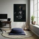 Ver imagem 1 de Quadro Decorativo Estátua de Buda 70x50cm Mold Preta