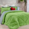 Edredom Bartho Solteiro Dupla Face Manta Soft Fofinho 1 Peça - Verde Casa Scarpa - 1
