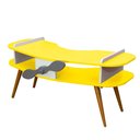 Ver imagem 1 de Mesa Avião Infantil Pé Palito Formato Avião:amarelo