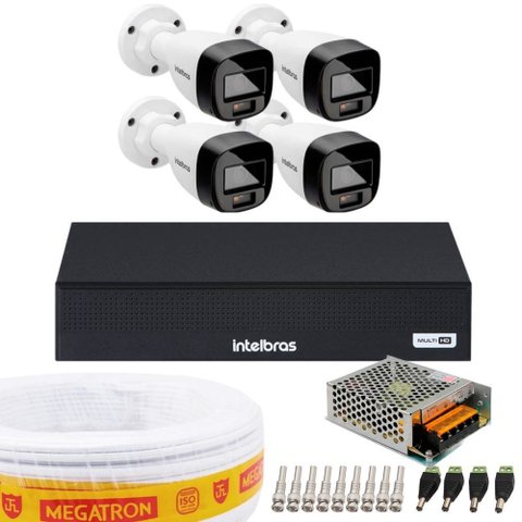 Kit 4 Câmeras Vhd 1220 Color Bullet Full Hd Intelbras