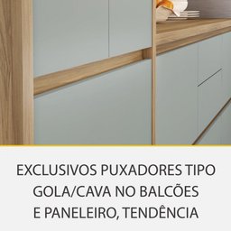 Cozinha Modulada 7 Peças Nesher Rainha Ripado 100% Mdf - 4