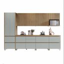Ver imagem 2 de Cozinha Modulada 7 Peças Nesher Rainha Ripado 100% Mdf