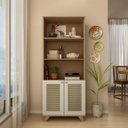Ver imagem 1 de Estante 2 Portas 3 Nichos 172x70 4708 Cinamomo Off White Arly