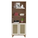Ver imagem 2 de Estante 2 Portas 3 Nichos 172x70 4708 Cinamomo Off White Arly