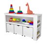 Organizador com Baús e Porta Livros Andy 100% Mdf Woodcore - 1