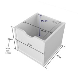 Organizador com Baús e Porta Livros Andy 100% Mdf Woodcore - 5