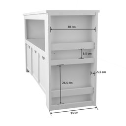Organizador com Baús e Porta Livros Andy 100% Mdf Woodcore - 6