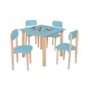 Ver imagem 2 de Kit Mesa e Cadeiras Linha Colorê Brinquedoteca Sala de Aula:azul