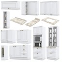 Ver imagem 3 de Cozinha Completa de Canto Americana 10 Peças com Cristaleira Branco - Móveis Henn Branco