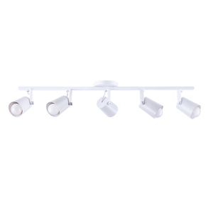 Spot Trilho de Sobrepor Moderno Direcionável Fokus 5 Lâmpadas E27 Bivolt:Branco/110V/220V