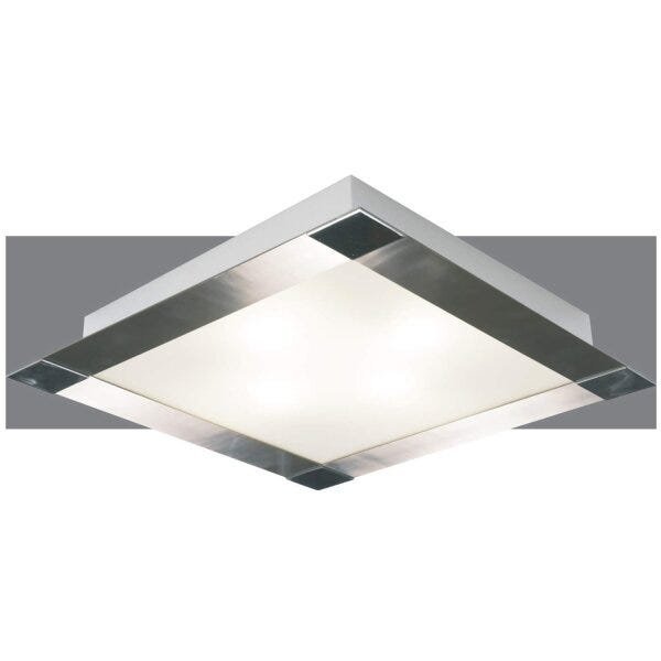 Plafon Sobrepor de Vidro 8cmx58cmx58cm Bella Iluminação - 1