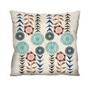 Ver imagem 1 de Kit Capa de Almofada Decorativa Floral Azul e Rosa 100% Algodão para Sofá - 45x45cm