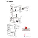 Ver imagem 4 de Armário de Cozinha Compacta Mp2001 Sofia Multimóveis Branco