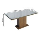 Ver imagem 3 de Mesa de Jantar Retangular Tampo de Vidro Rustic/Cinza 5275 Madesa