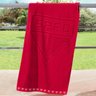 Toalha de Banho Buettner Jacquard Veludo Futebol Sao Paulo 70cmx140m Vermelho - 4