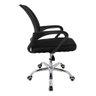 Cadeira de Escritorio Mesh Giratória Altura Regulável Preta Cor Preto Material do Estofamento Tecido - 5