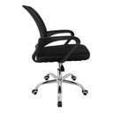 Ver imagem 5 de Cadeira de Escritorio Mesh Giratória Altura Regulável Preta Cor Preto Material do Estofamento Tecido