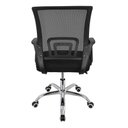 Ver imagem 6 de Cadeira de Escritorio Mesh Giratória Altura Regulável Preta Cor Preto Material do Estofamento Tecido