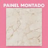Papel de Parede Painel 3D Mármore Porcelanato Bege 2M Auto Colante Lavável Revestimento Brilhoso - 3