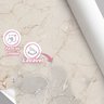 Papel de Parede Painel 3D Mármore Porcelanato Bege 2M Auto Colante Lavável Revestimento Brilhoso - 4