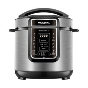 Panela de Pressão Elétrica Digital 6l Mondial Preto/inox 220v Pe-60-6l-i